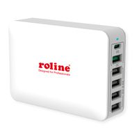 ROLINE USB Charger, 6 Port (4x USB-A, 1x USB-C, 1x USB-A QC3.0), max. 60W