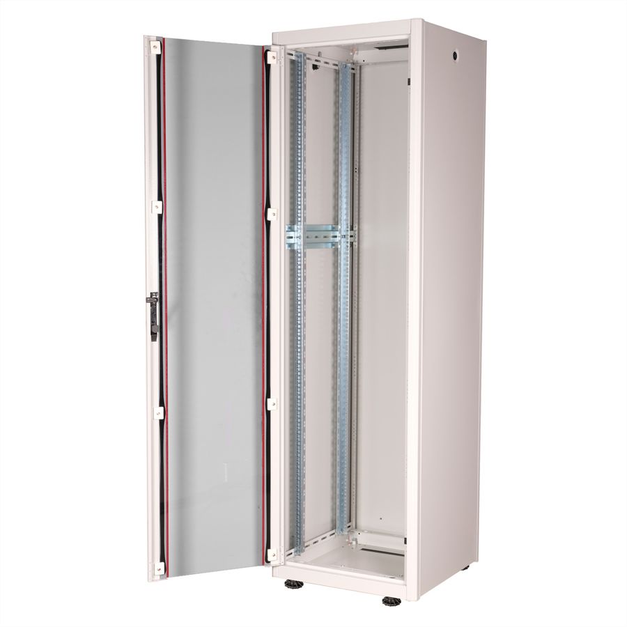 ROLINE 19-Zoll Netzwerkschrank Basic 42 HE, 600x600 BxT Glastür grau