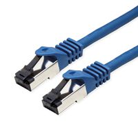 VALUE S/FTP-(PiMF-) Patchkabel Cat.8 (Class I), LSOH, PoE, Litzendraht, blau, 2 m