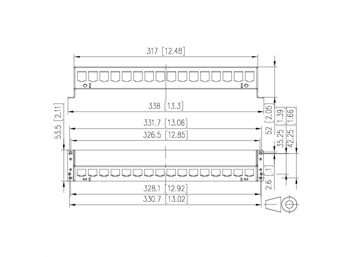 METZ CONNECT SmartConnect Patchpanel 16 ports module MC