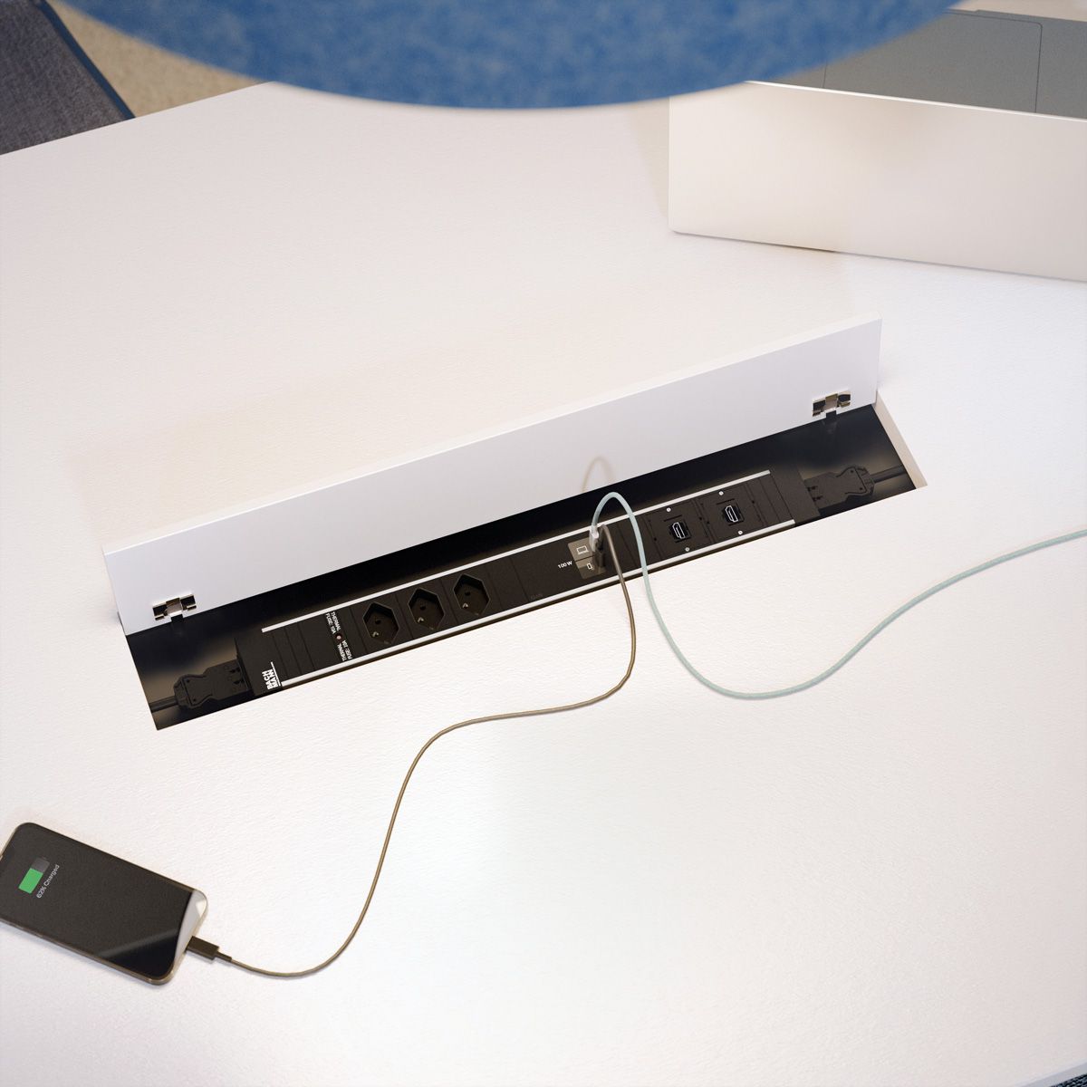 BACHMANN CONFERENCEF XL 3xCH 0°, 1xUSB C/C 100W 2xCM