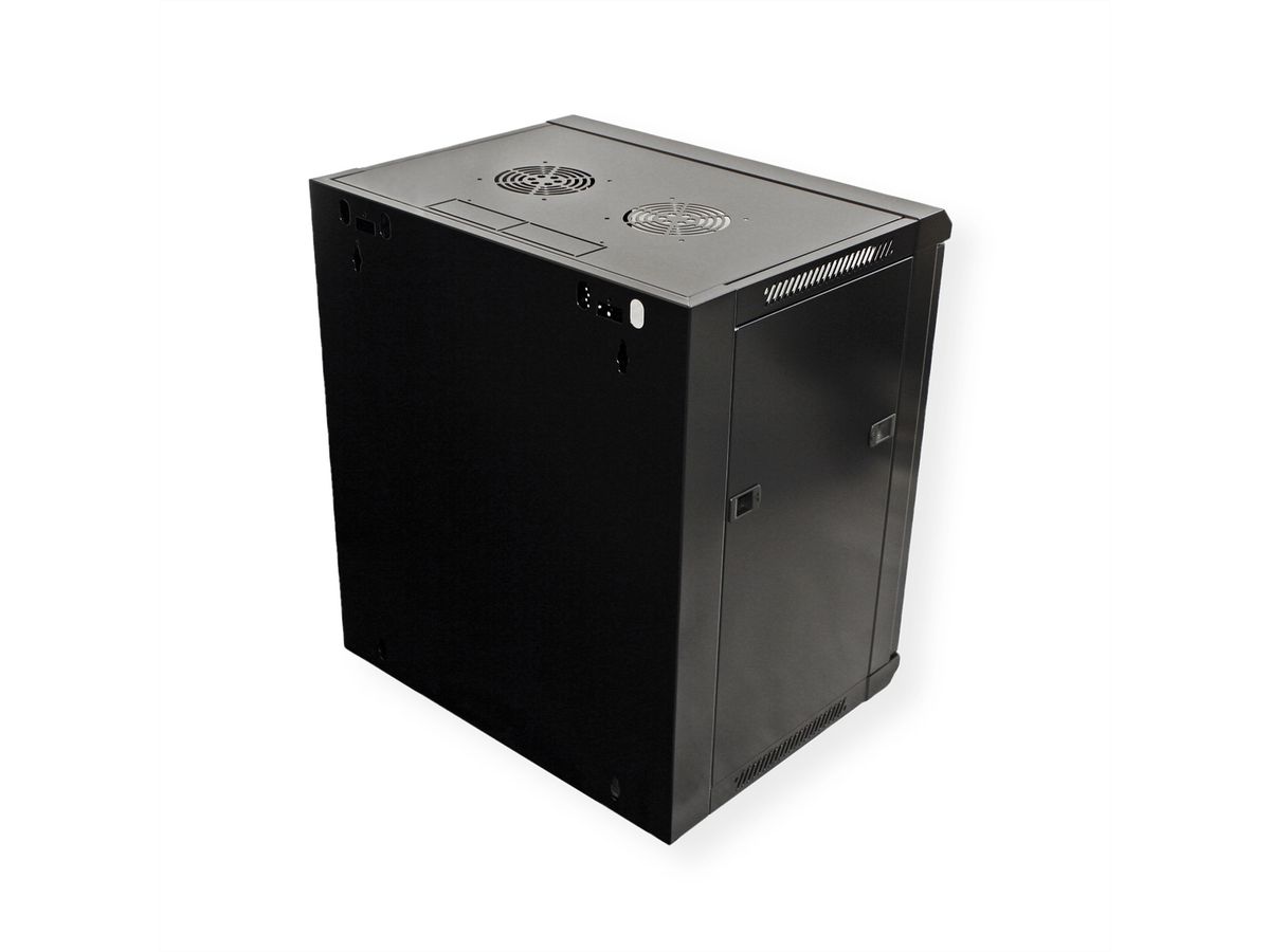 VALUE Armoire murale 12 UH (HxLxP) 634x570x450mm , noir