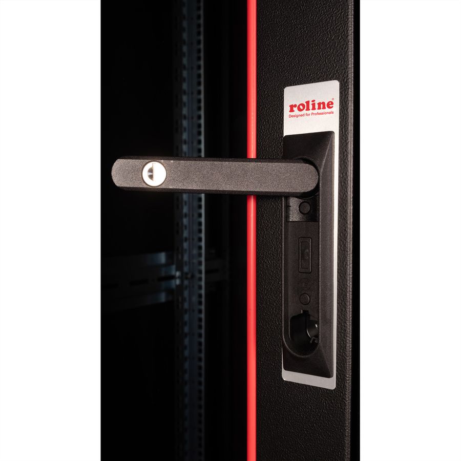 ROLINE 19-Zoll Netzwerkschrank Basic 26 HE, 600x800 BxT Glastür schwarz