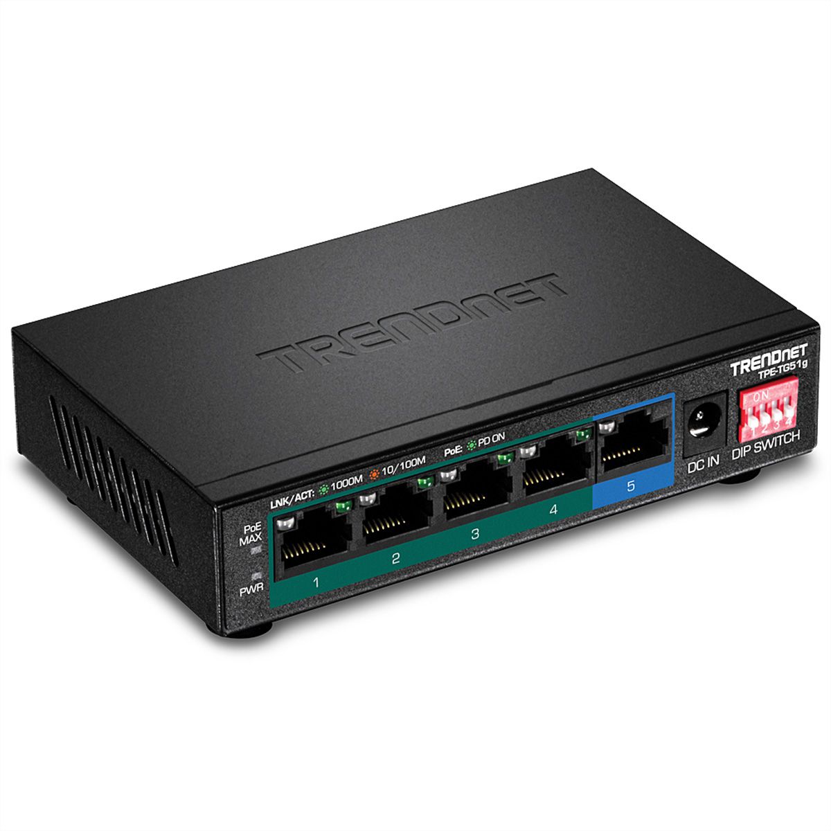TRENDnet TPE-TG51G Switch PoE+ Gigabit à 5 ports