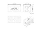 ROLINE RJ-45 Kupplung ungeschirmt, Cat.6A (Class EA), weiß