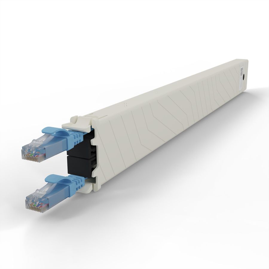 patchbox.one Cassette 8RU UTP bleu Cat.6a 0,8 m