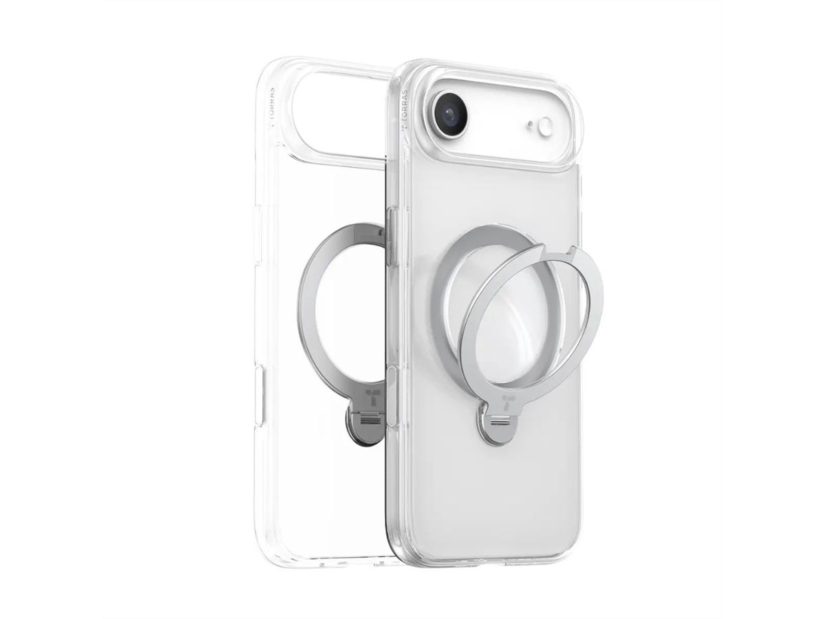 Torras Ostand 360° Case, iPhone 17 Air, MagSafe, clear, transparent