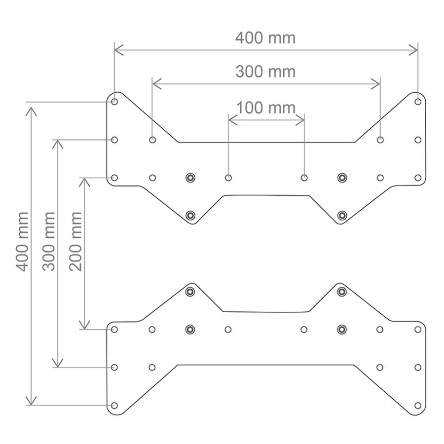 Hagor Adapter-Set VESA 400, schwarz