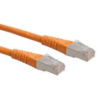 ROLINE Patchkabel Cat.6 (Class E) S/FTP (PiMF), orange, 0,3 m