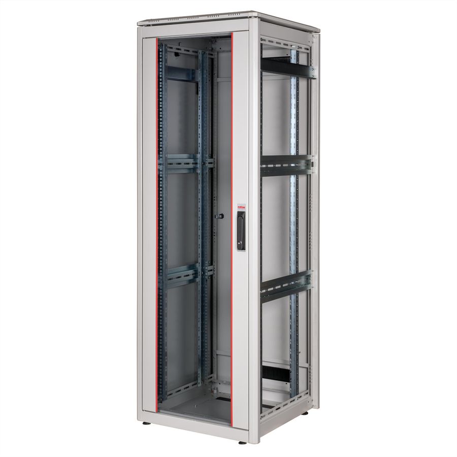 ROLINE 19-Zoll Netzwerkschrank Pro 36 HE, 600x600 BxT Glastür grau