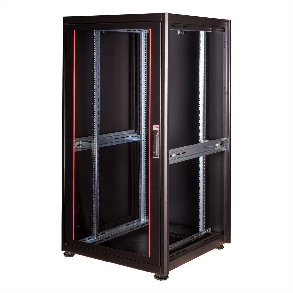 ROLINE 19-Zoll Netzwerkschrank Basic 32 HE, 800x800 BxT Glastür schwarz