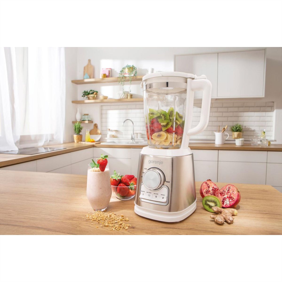 Gorenje Standmixer B1400E, 1400W, weiss/silber