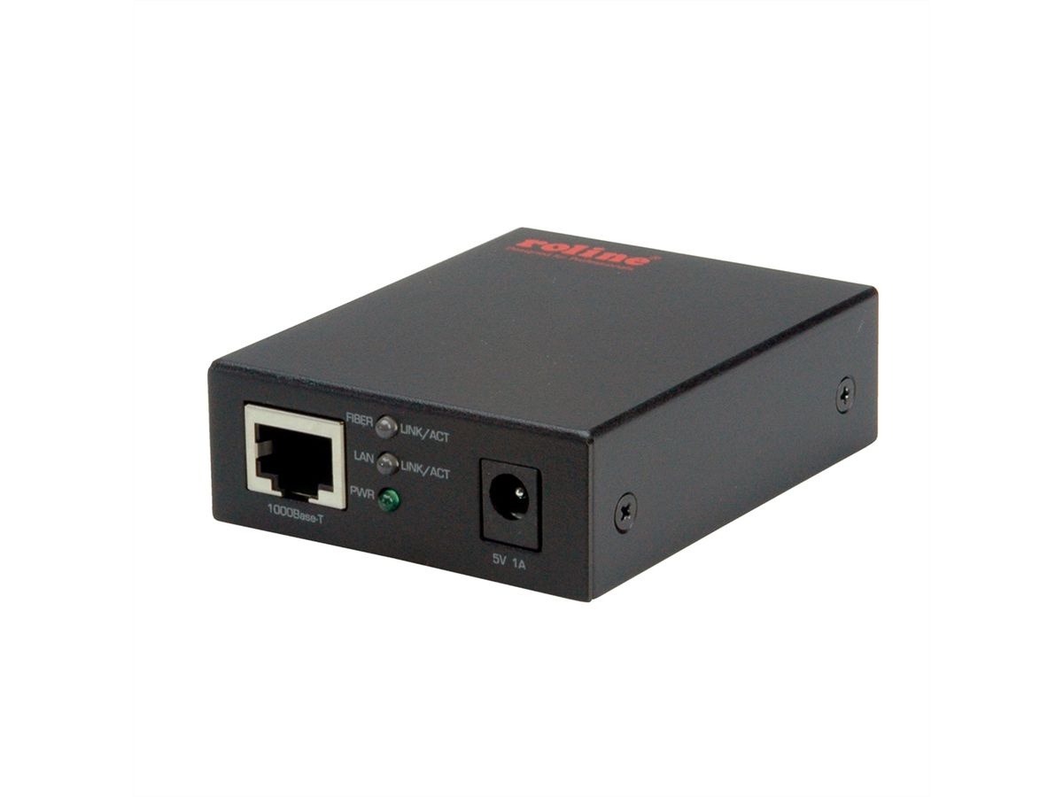 ROLINE 10/100/1000Base-T to Dual-speed Fiber Media Converter