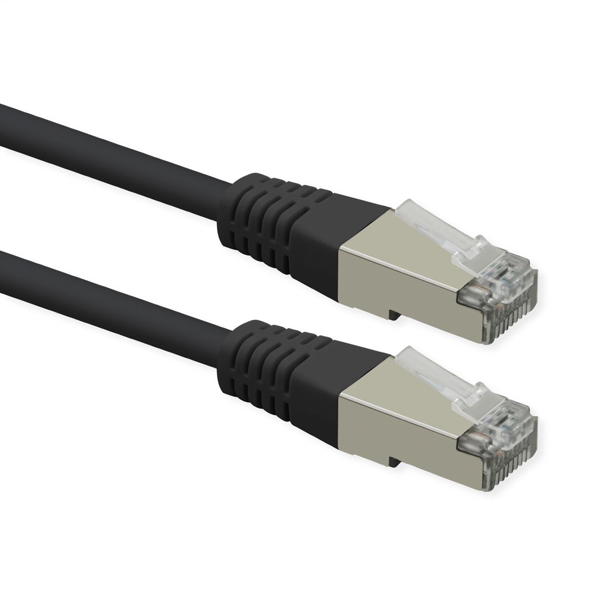 ROLINE Patchkabel Cat.6 (Class E), PoE, S/FTP (PiMF), schwarz, 5 m