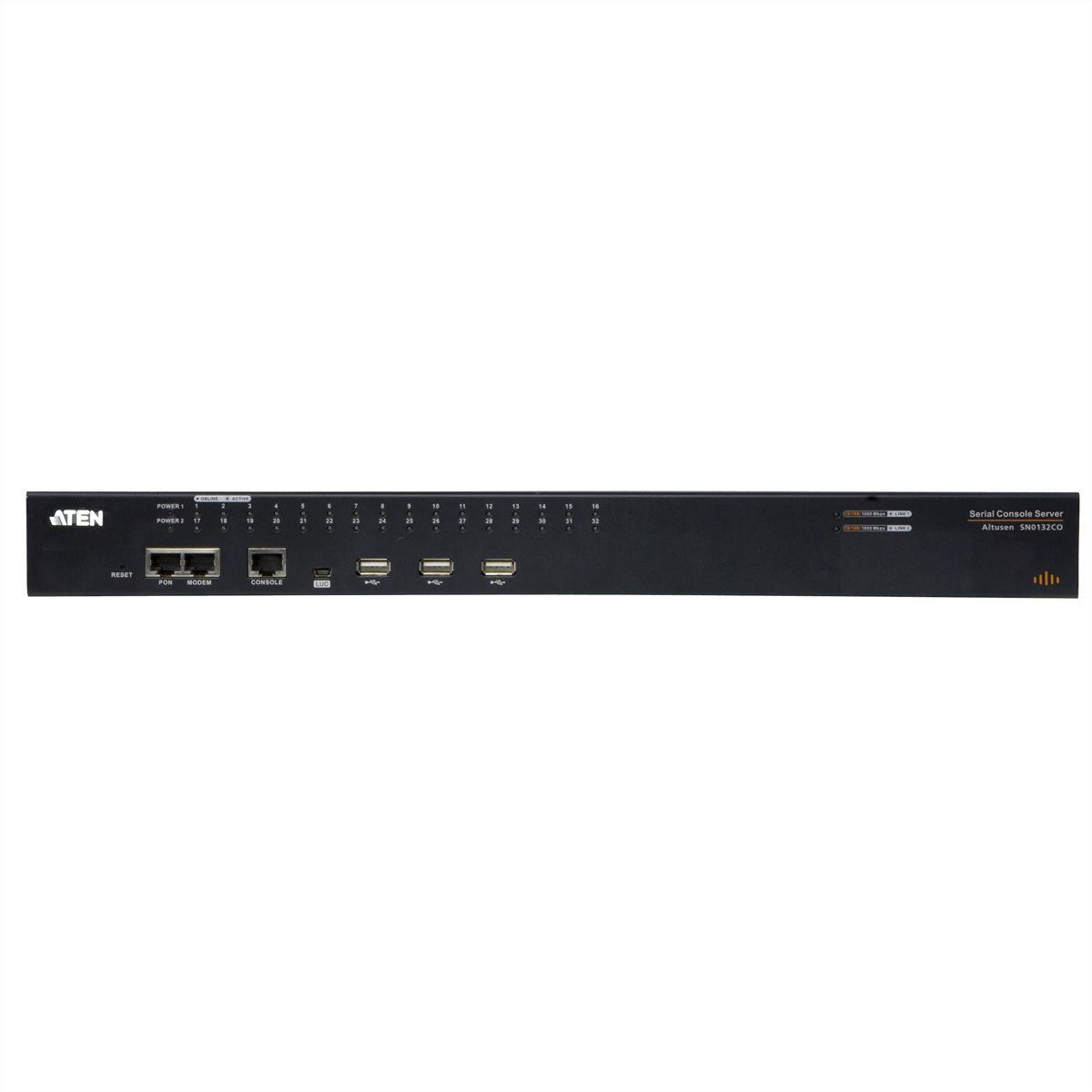 ATEN SN0132O Serveur console série à 32 ports avec double alimentation/réseau local