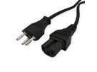 VALUE Netzkabel T12 auf C15, schwarz, 1,8 m