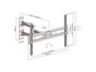 VALUE TV-Wandhalterung, flexibel, elegant, 37-80 Zoll, bis 35 kg