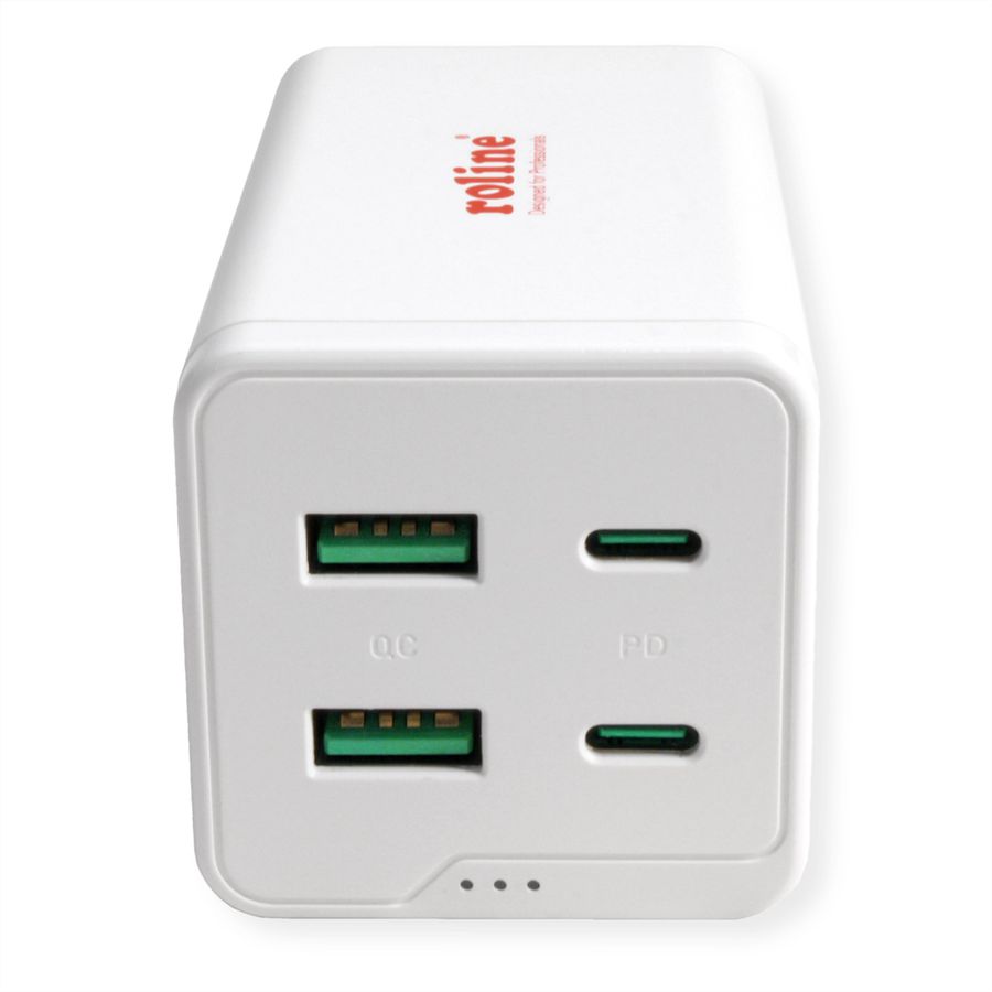 ROLINE Chargeur USB, 4 ports USB (2x USB-C, 2x USB-A QC3.0), max. 120W