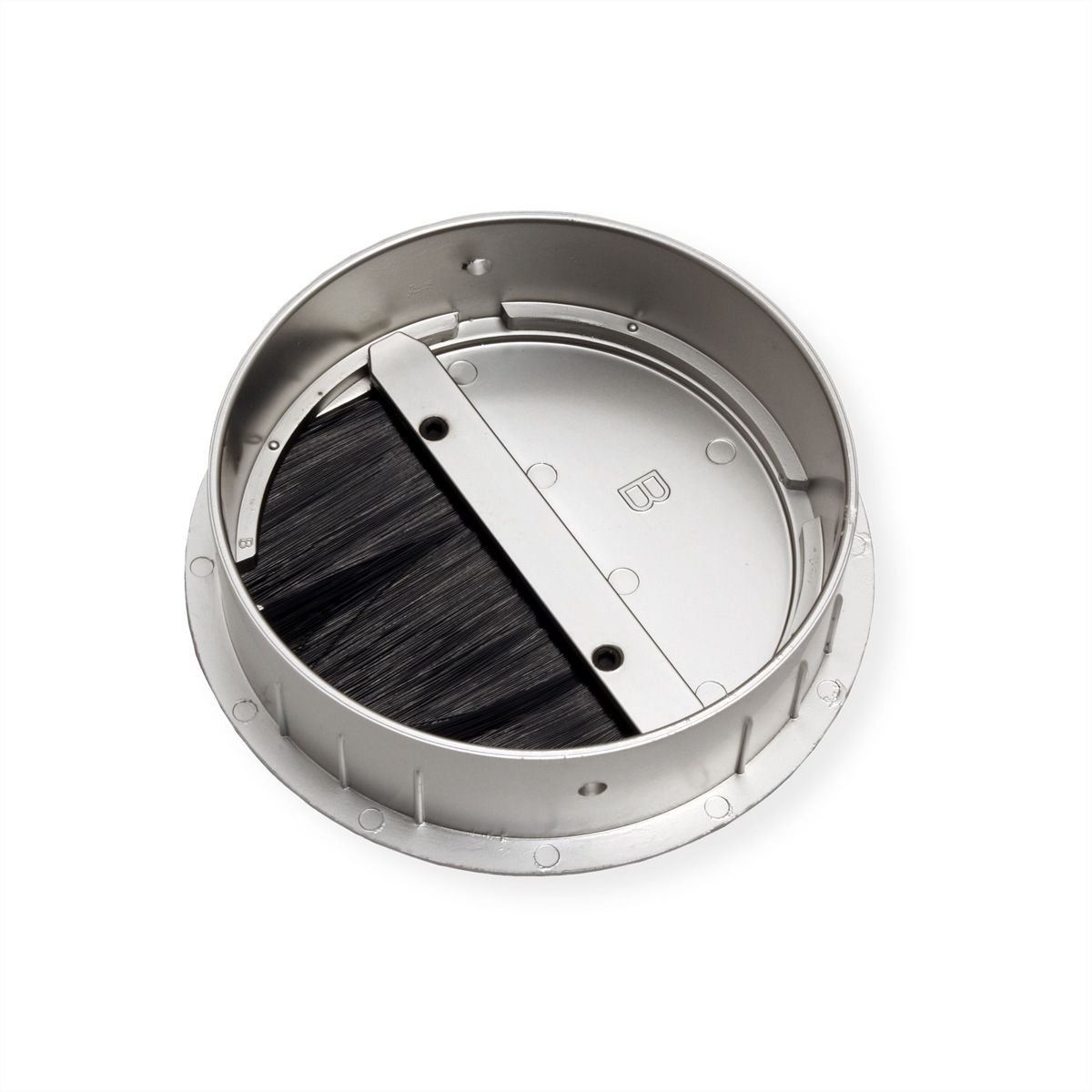 BACHMANN LOOP ROUND Passe-câbles, rond, argent