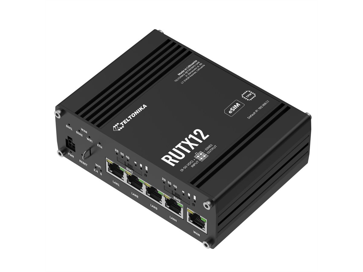 TELTONIKA RUTX12 4G Router eSIM