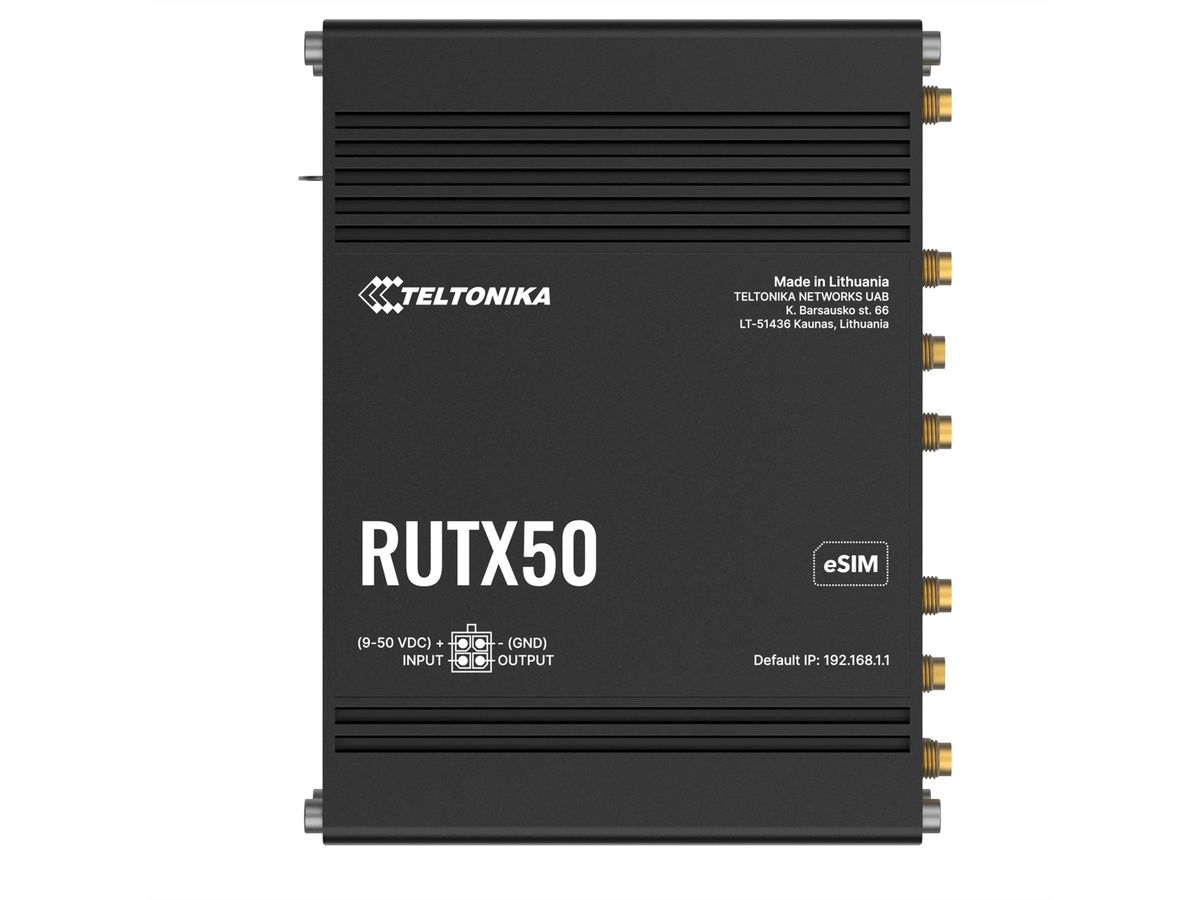 TELTONIKA RUTX50 5G/4G/LTE Routeur industriel eSIM Version