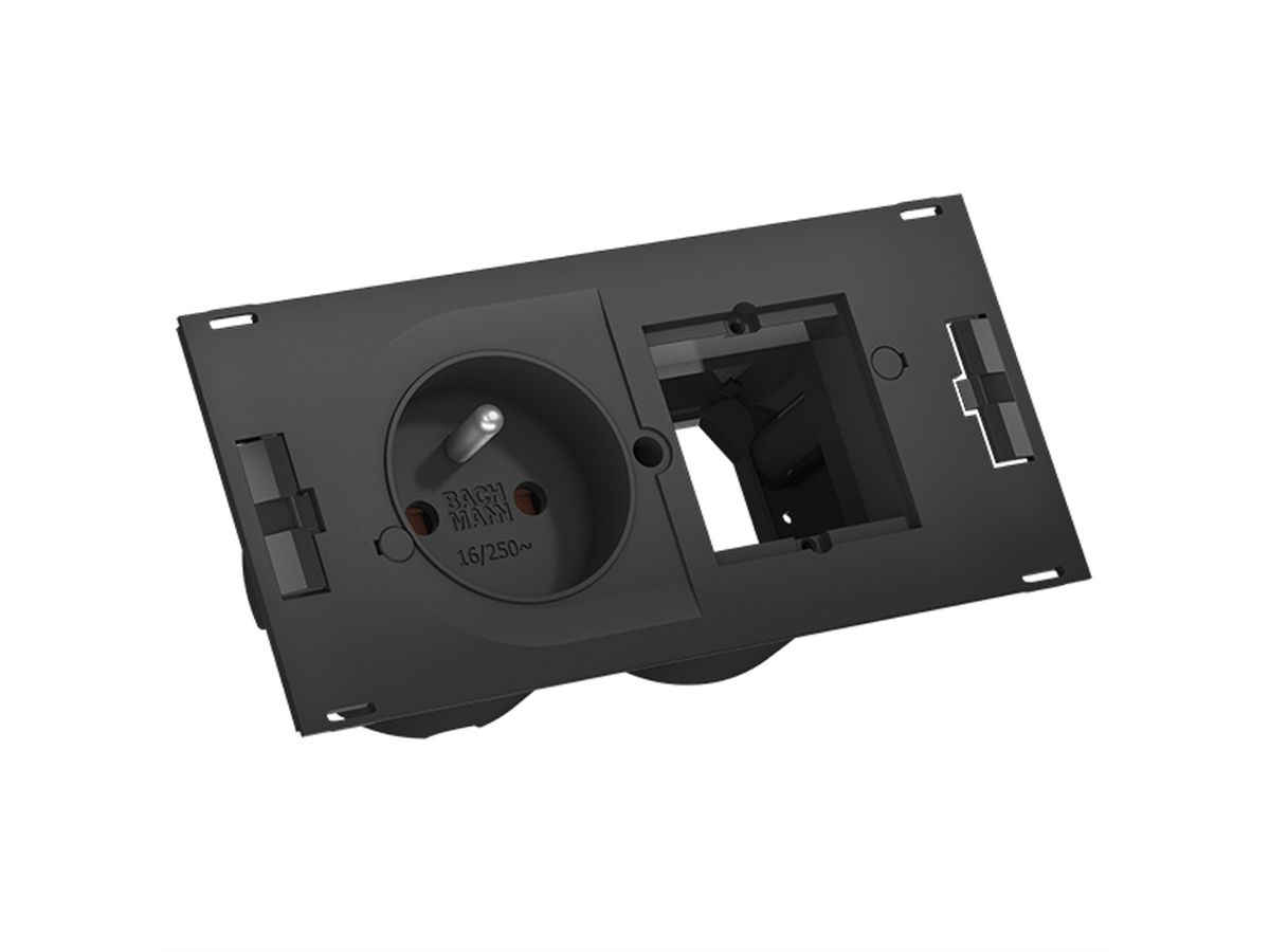 BACHMANN DUE 1xUTE 1xCM 0,2m GST18, noir, 0,2 m