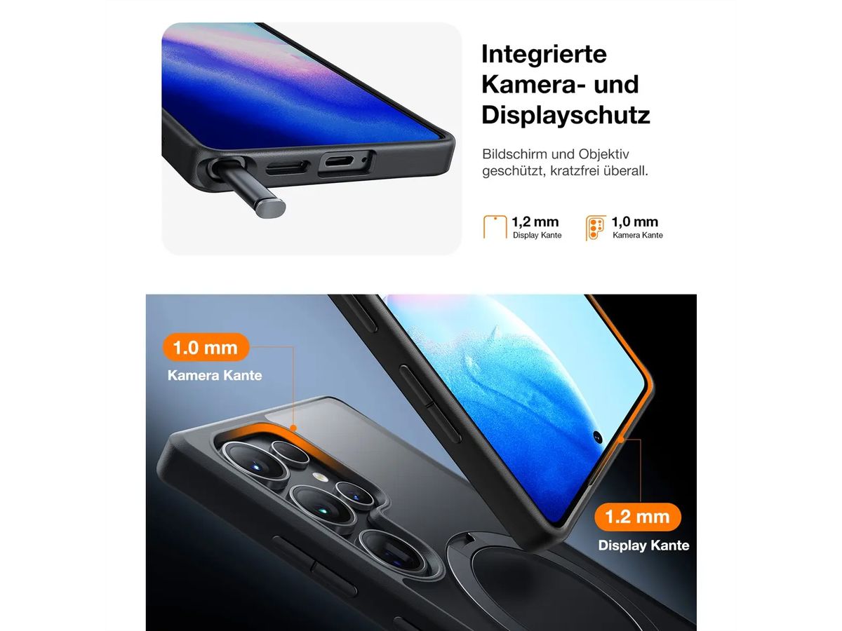 Torras Ostand 360° Case, Galaxy S25 Ultra, MagSafe, noir