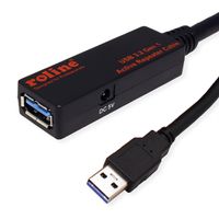 ROLINE Câble prolongateur actif USB 3.2 Gen 1, noir, 15 m