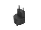 Adaptateur fixe D, prise de sécurité/CH, 2 pôles, T11, noir, Bulk