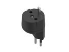 Adaptateur fixe D, prise de sécurité/CH, 3 pôles, T12, noir