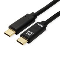 VALUE Câble USB 2.0, C–C, M/M, 100W, noir, 1 m