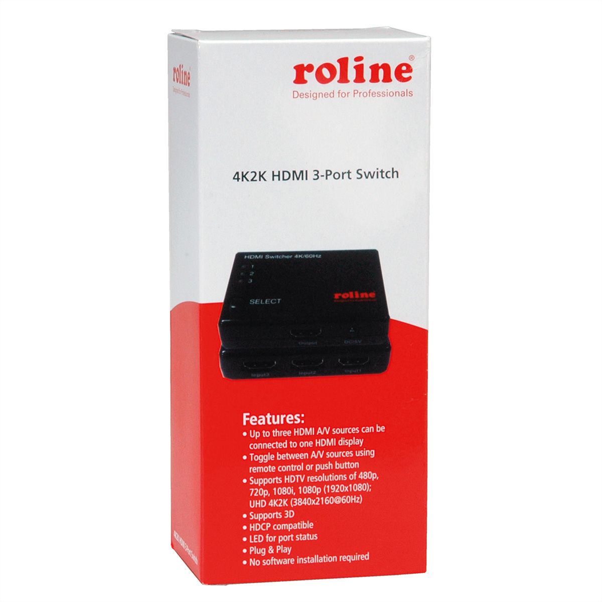 ROLINE 4K HDMI Switch, 3-fach