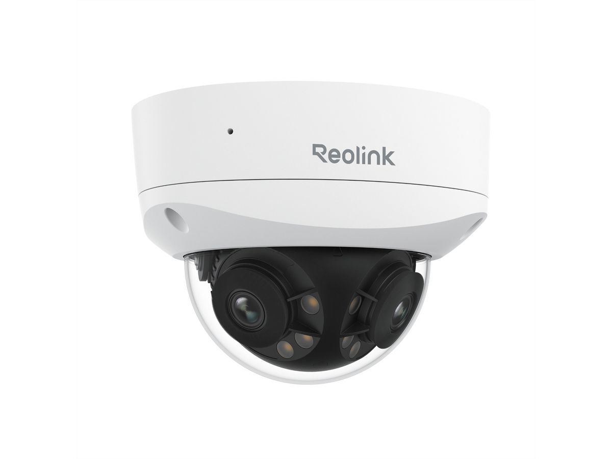 Reolink Duo Outdoor Caméra dôme anti-vandalisme 16 MP, 180°, IR-LED 30m, IK10, PoE