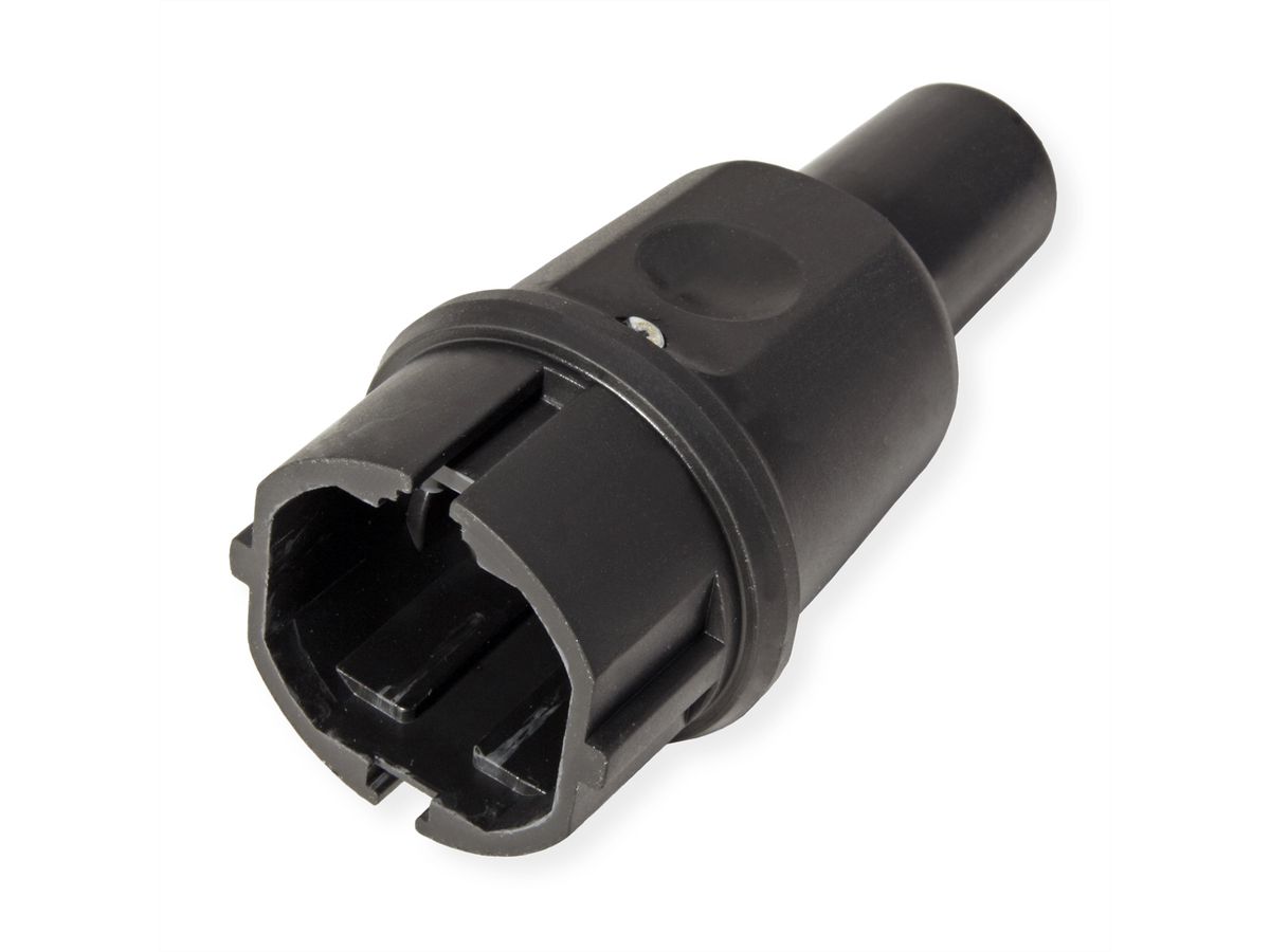 BACHMANN Vollgummi Stecker, deutsch-franz. System, IP44, schwarz