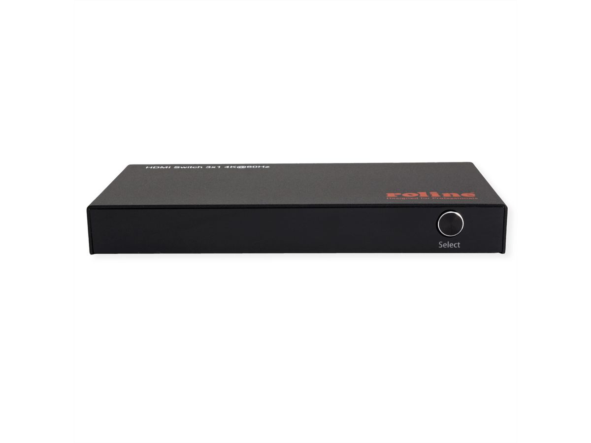 ROLINE Switch HDMI 4K à 3 ports, avec télécommande