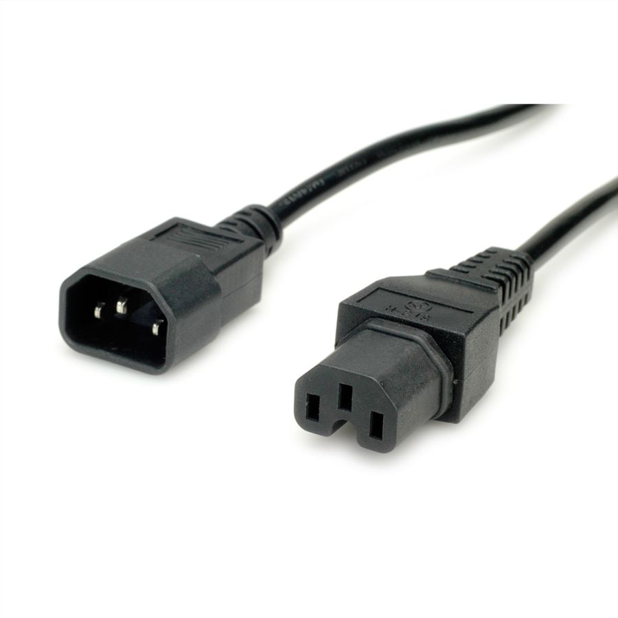 VALUE Câble IEC320/C14 M - C15 F, H05RN-F, noir, 0,5 m