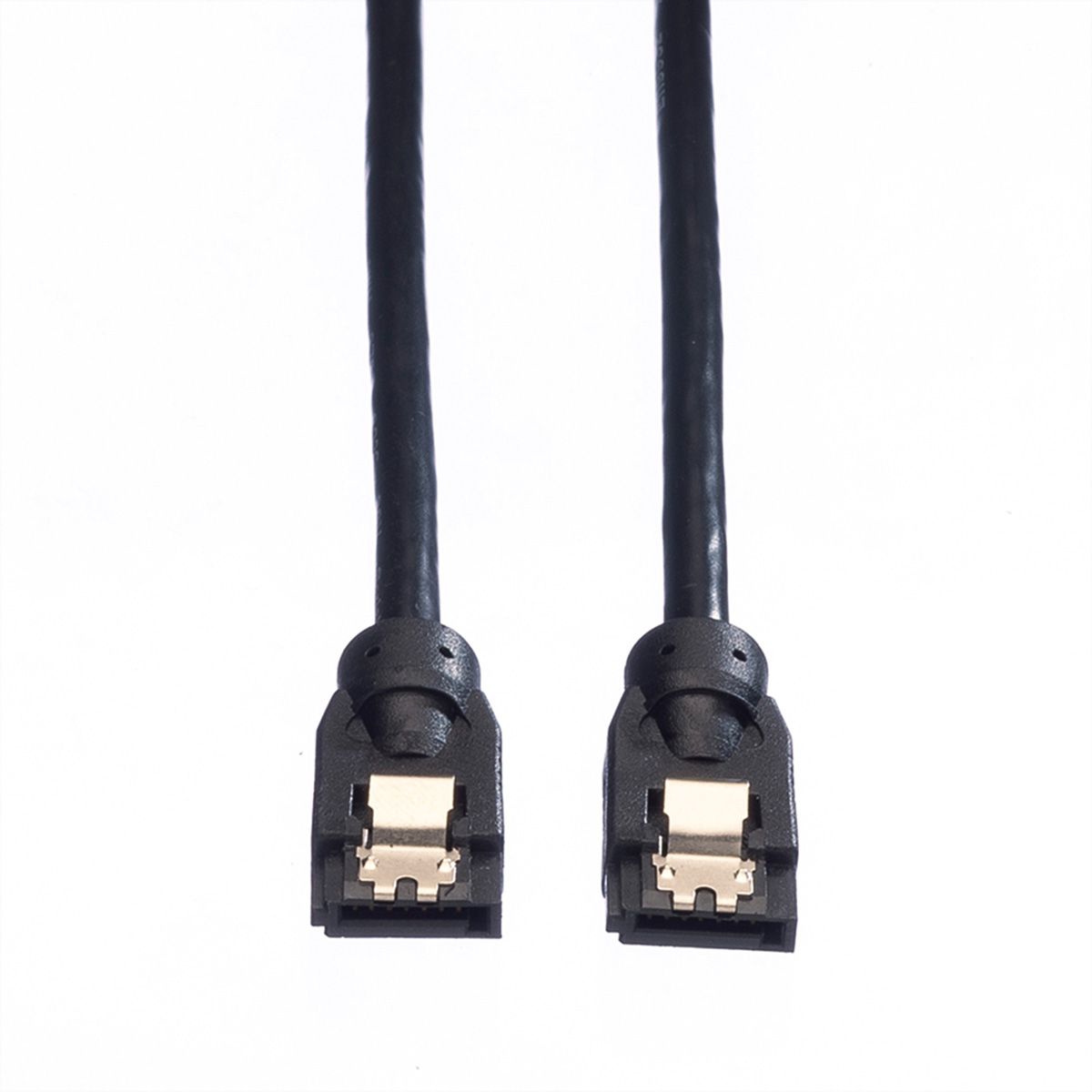 ROLINE Internes SATA 6.0 Gbit/s HDD-Kabel mit Schnappverschluss, 0,5 m