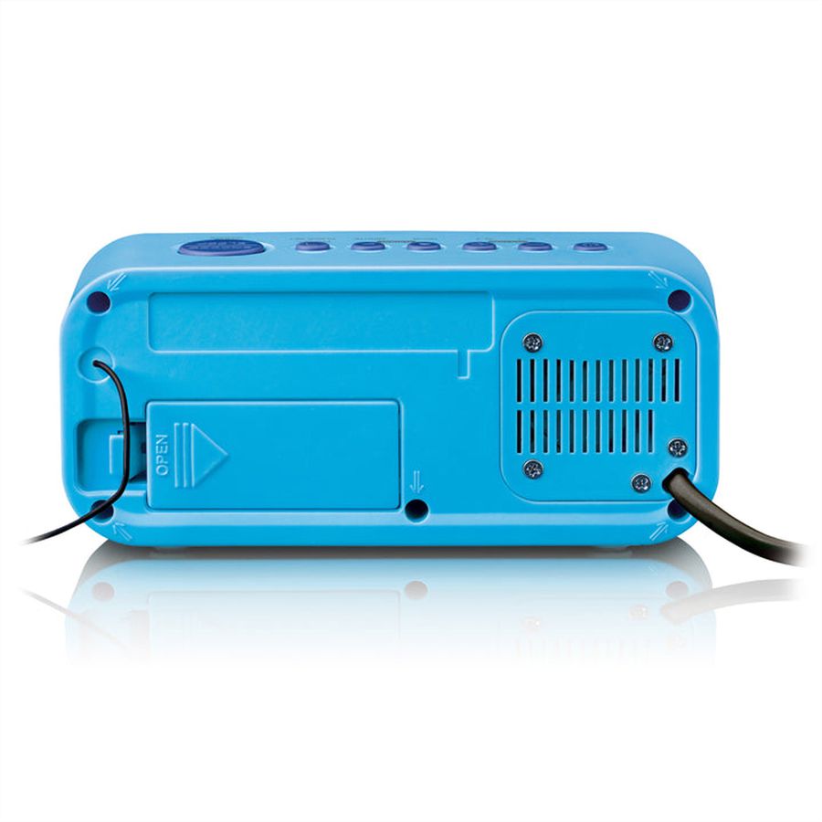 Lenco Radiowecker CR-205 blau, LED-Display, Weckfunktion, Sleeptimer