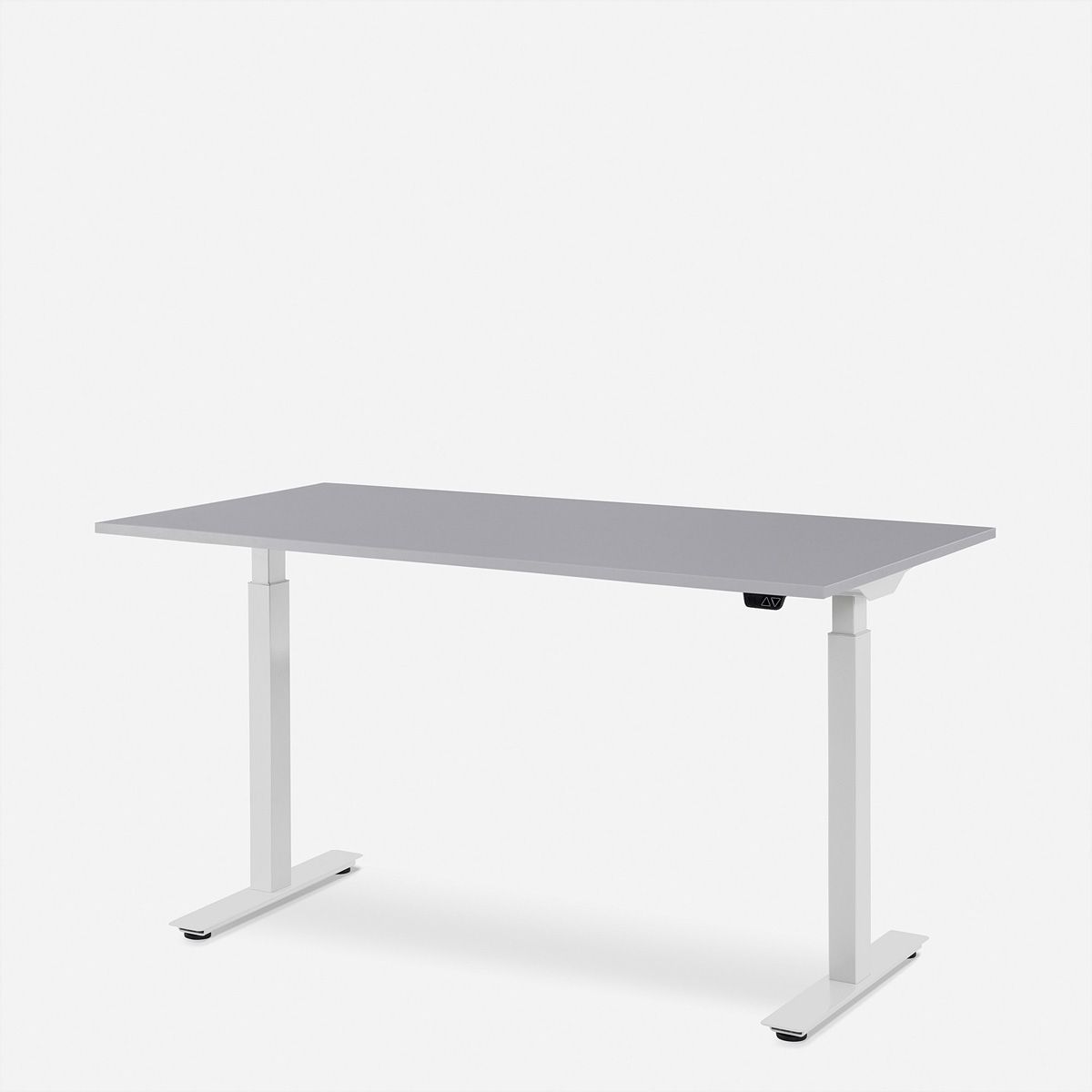 WRK21 Schreibtisch Smart 180 x 80 cm, Höhenverstellbar, Grau Uni / Weiss