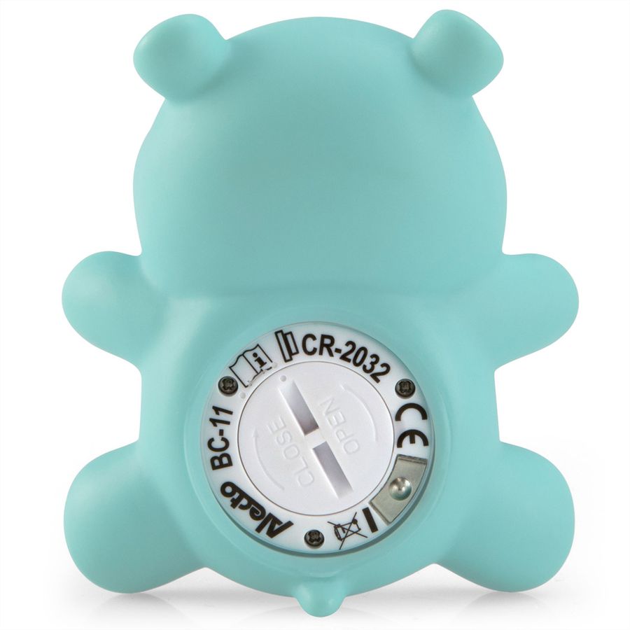 Alecto Baby Badethermometer und Raumthermometer BC-11 Hippo, Nilpferd, grün