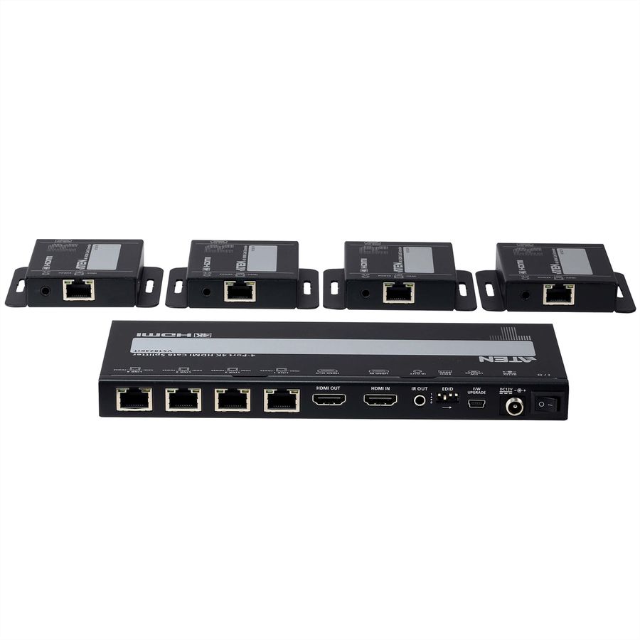 ATEN VS1824KIT 4-Port 4K HDMI Cat6 Splitter mit 4 Empfänger