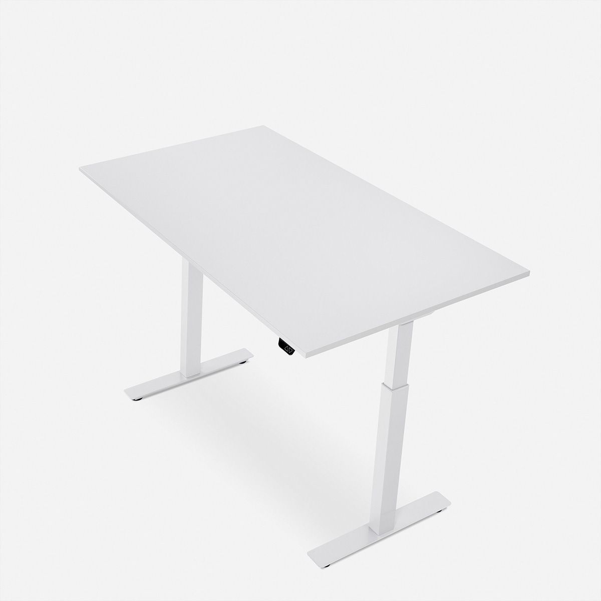 WRK21 Bureau Smart 160 x 80 cm, Hauteur réglable, Blanc uni / Blanc