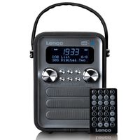 Lenco DAB+ Radio PDR-051BKSI, BT, USB, SD, RC, aufladbare batterie