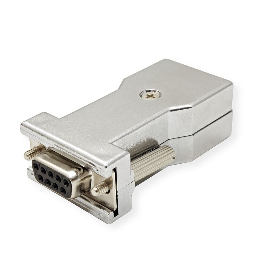 ROLINE Adaptateur DB9 femelle-RJ45 femelle 8P / 8C 8 fils, argent