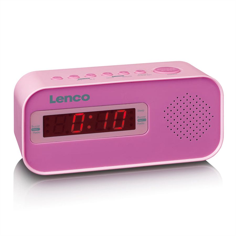 Lenco Radiowecker CR-205 pink, LED-Display, Weckfunktion, Sleeptimer