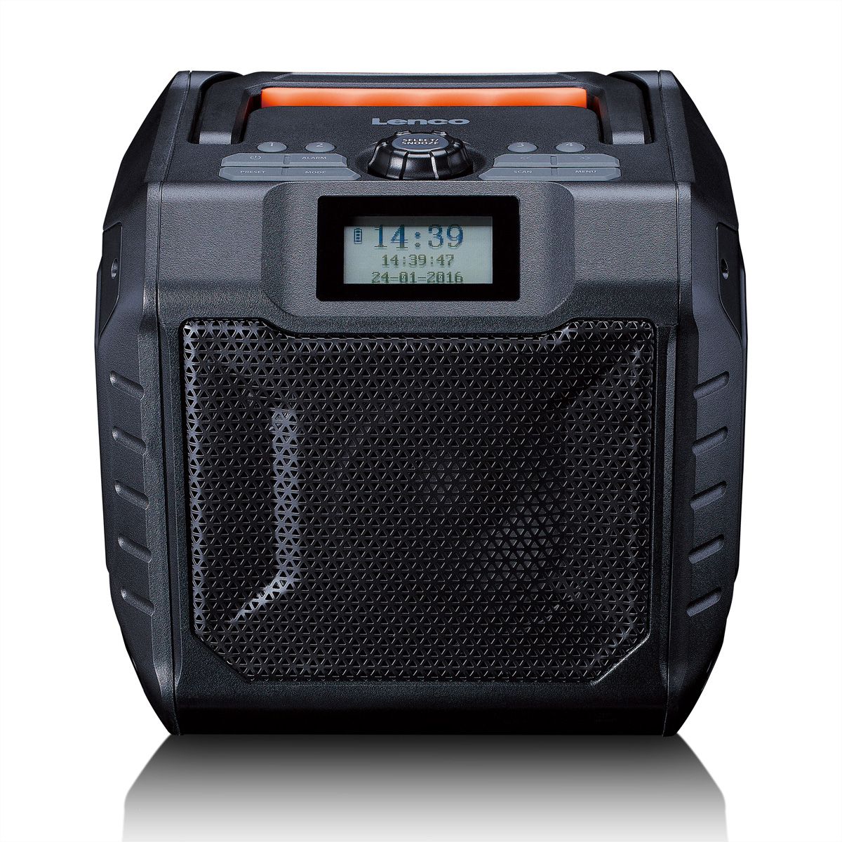 Lenco Baustellenradio, DAB+/FM, BT, IPX5,  35 Watt, 20Std Akku