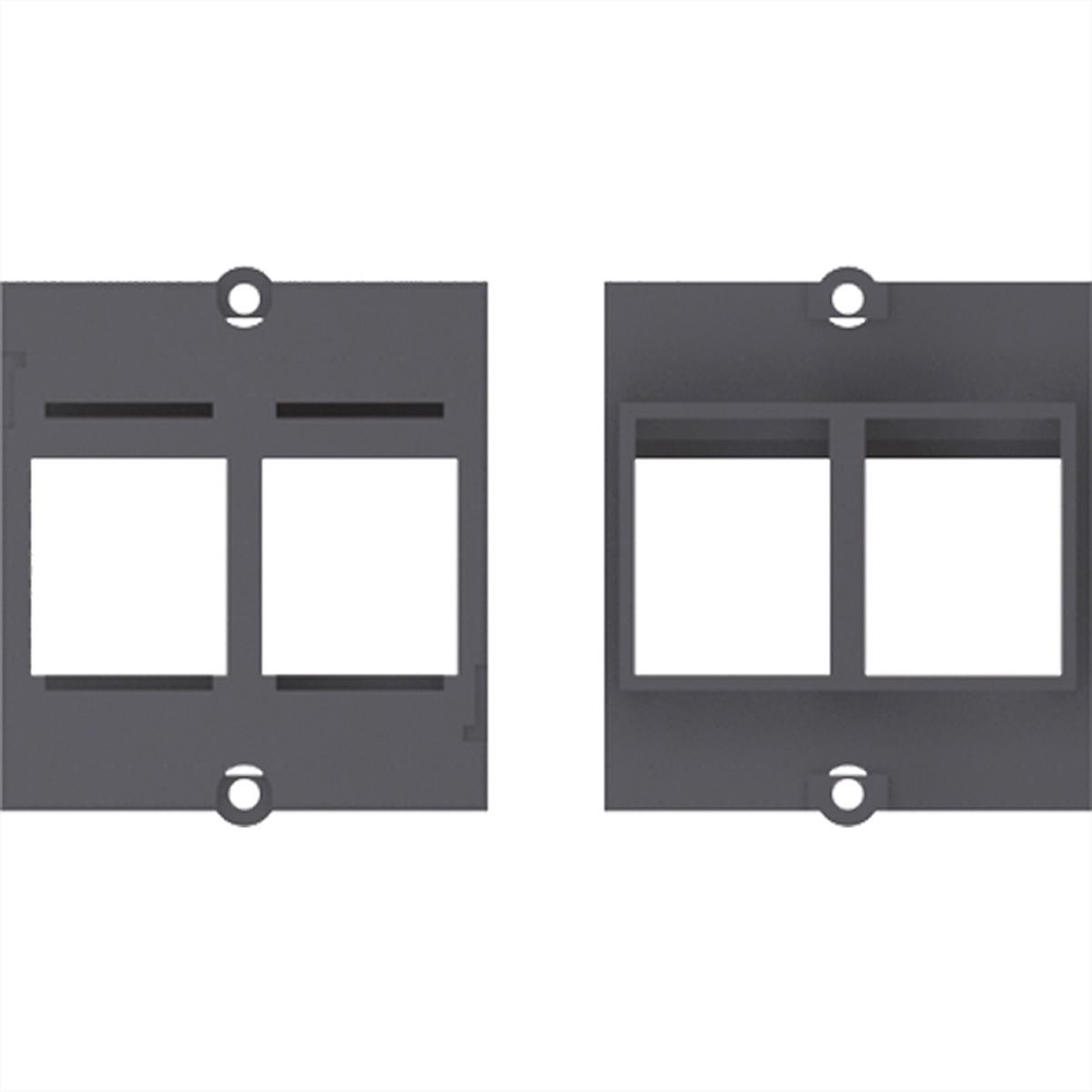 BACHMANN Custom Modul Cadre 2x Keystone, noir