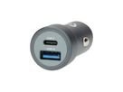 Nedis Auto-Ladegerät 48W, USB-C/USB-A, PD3.0, dunkelgrau