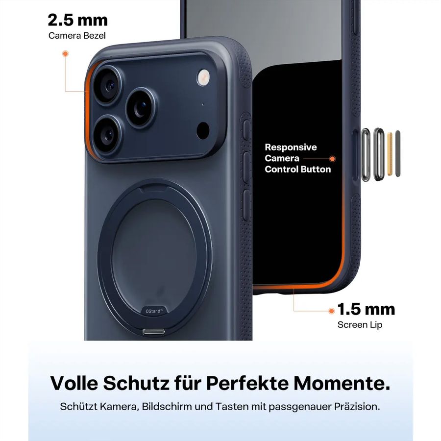 Torras Ostand R Fitness Case, iPhone 17 Pro Max, MagSafe, noir