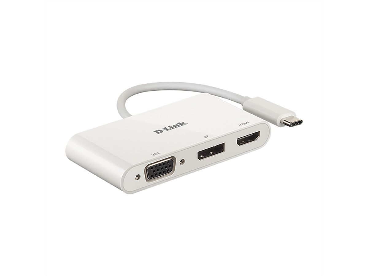 D-LINK DUB-V310 Adaptateur USB‑C 3‑en‑1 vers HDMI/VGA/DisplayPort